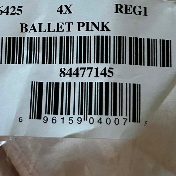 HIGH CUT BRIEFS, NYLON SPANDEX, BALLET PINK, SIZE 4X, SEAMLESS, DéESSE COLLECTIO - Picture 3 of 3